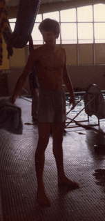 CHS XC 1989 -- Scott Evaslage in silhouette, pool