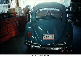 blue Volkswagon beetle