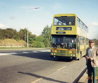 Dublin double-decker bus and Adam