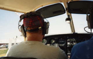 Adam flying with Dick Lind