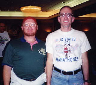 Huntsville Rocket City Marathon - Adam and winner Dave