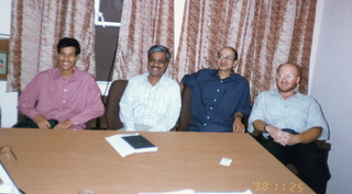 Satish-Geeta wedding in Madras, India - Adam and elephant statue in Mahabalipuram