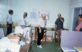 Satish-Geeta wedding in Madras, India - Adam and small crocodile