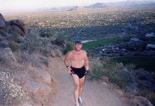 Pinnacle Peak, Adam on trail