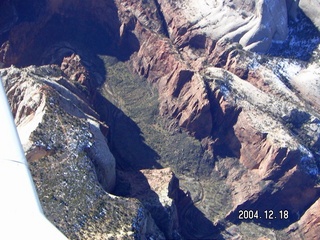 aerial -- Zion National Park -- Angel's Landing and Observation Point