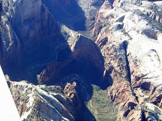 aerial -- Zion National Park -- Angel's Landing and Observation Point