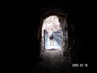 Grand Canyon -- Black Bridge through tunnel -- South Kaibab