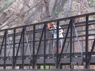 Grand Canyon -- Julian on Black Bridge -- South Kaibab