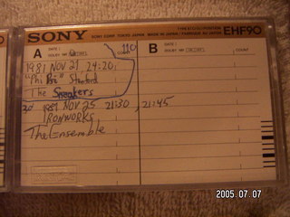 tape labels for Johnny P