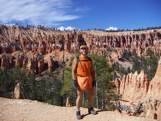 Bryce Canyon Adam's shadow on hoodoo top