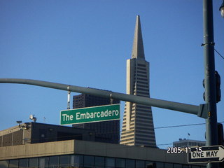 San Francisco, the Embarcadero sign, TransAmerica building