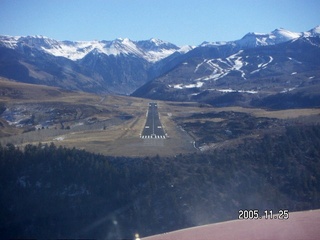 aerial -- Telluride Airport TEX -- final approach Runway 9