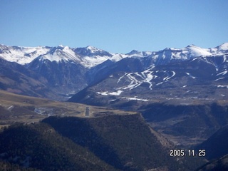 aerial -- Telluride Airport -- final approach Runway 9