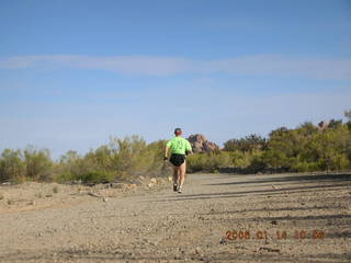 Bagdad -- Coors Lake trail -- Adam running