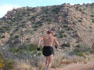 Bagdad -- Coors Lake trail -- Adam running