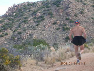Bagdad -- Coors Lake trail -- Adam running