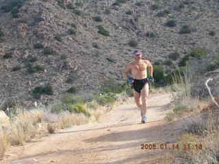 Bagdad -- Coors Lake trail -- Adam running
