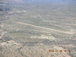 Superstition Mountains, Superior Airport and departure path