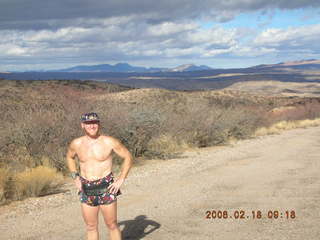 Bagdad -- Coors Lake trail -- Adam running