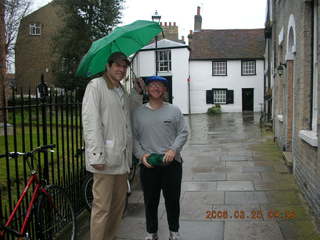 2006 eclipse trip -- Cambridge -- Richard and Jane under umbrella
