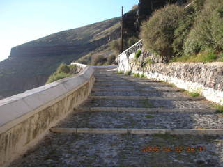 2006 eclipse trip -- Santorini going down to port -- stairs