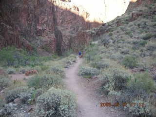 North Kaibab trail from Phantom Ranch -- Adam running in the distance