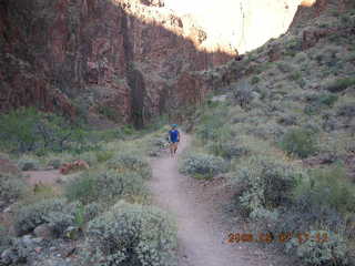 North Kaibab trail from Phantom Ranch -- Adam running in the distance