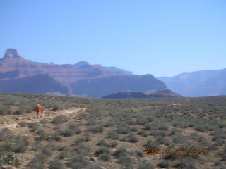 trail to Plateau Point -- Adam running in the distance