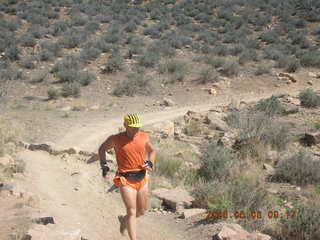 trail to Plateau Point -- Adam running