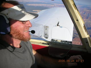 aerial -- Adam flying over Canyonlands