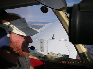 aerial -- Adam flying over Canyonlands