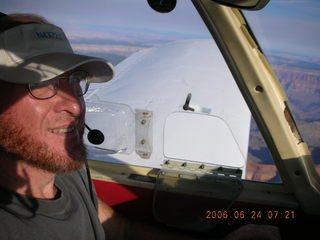 Adam at sunrise flying to Flagstaff in N4372J