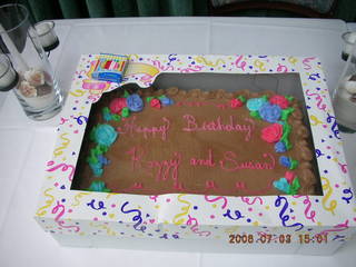 Roz's and Susan's birthday cake