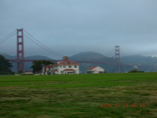 Golden Gate Bridge seen from race course