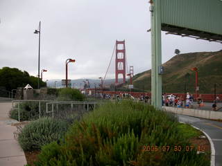 San Francisco half marathon crossing the Golden Gate Bridge