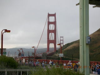 San Francisco half marathon crossing the Golden Gate Bridge