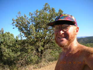 North Kaibab trail from Phantom Ranch -- Adam running