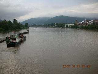 morning run in Heidelberg -- river from bridge -- Germany