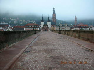 morning run in Heidelberg -- crossing bridge to castle -- Germany