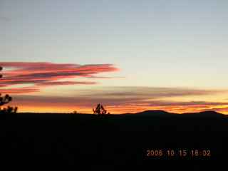 Bryce Canyon -- red sunset clouds