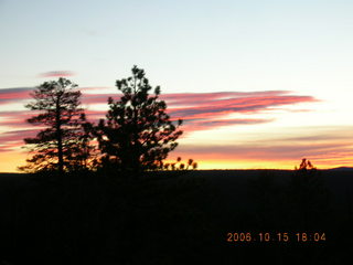 Bryce Canyon -- red sunset clouds