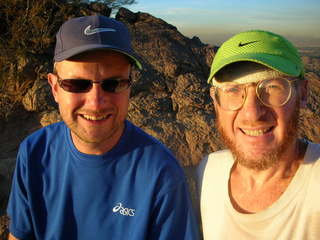 Camelback hike -- summit -- Achim, Adam
