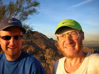 Camelback hike -- summit -- Achim, Adam