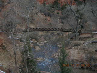 Zion National Park -- emerald ponds trail -- bridge back to the lodge