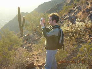 Camelback hike -- Sebastian taking a picture