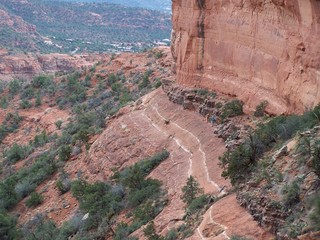 Zion National Park - Adam with mule deer in the background - Watchman hike