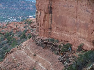 Zion National Park - Adam with mule deer in the background - Watchman hike