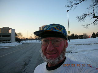 Swarthmore run -- Adam at college entrance