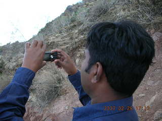 Camelback hike -- Mahendran taking a picture