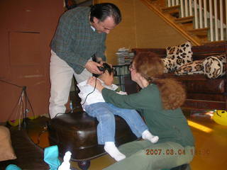 Gaby getting a haircut